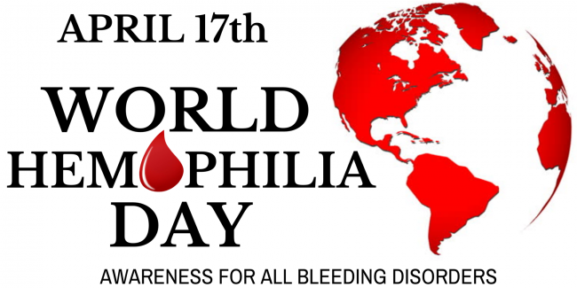 APRIL 17th IS A WORLD HEMOPHILIA DAY
